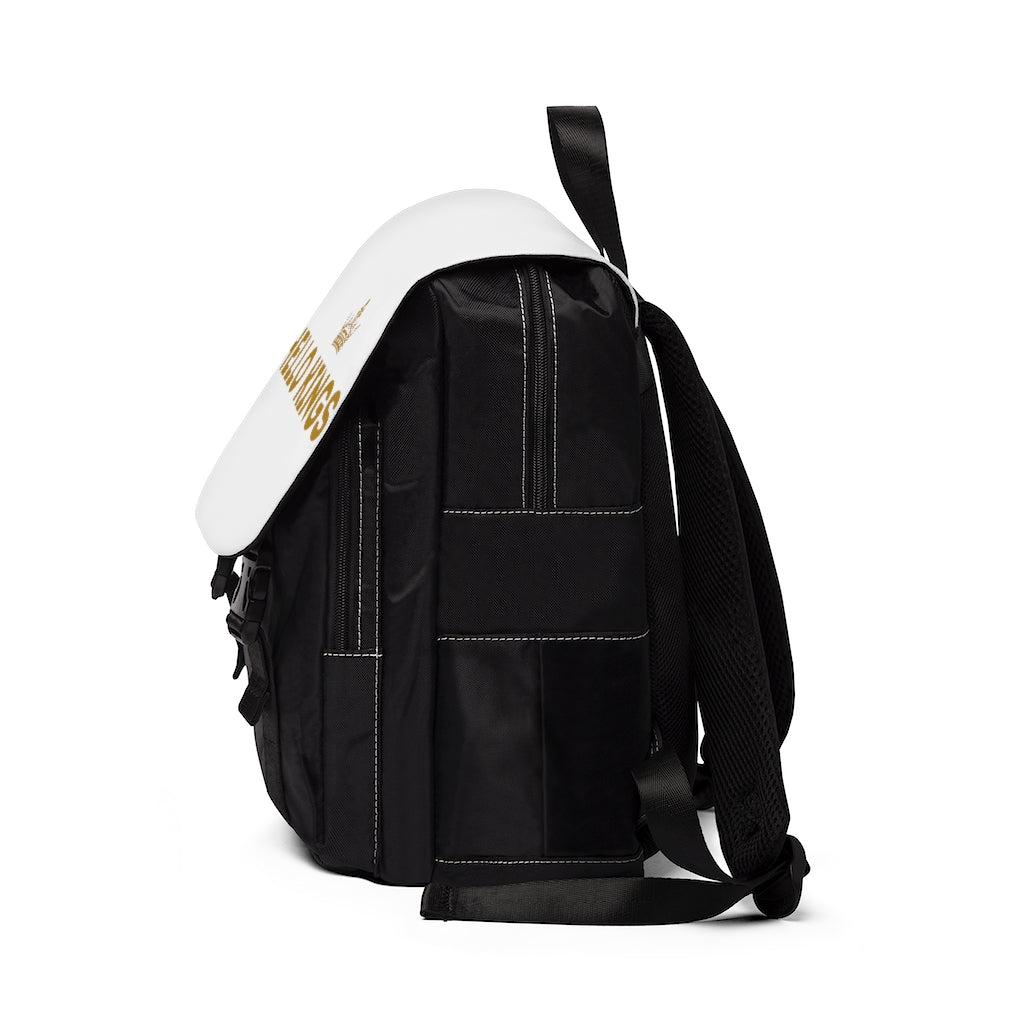 "Hello Kings" Gold Casual Shoulder Backpack
