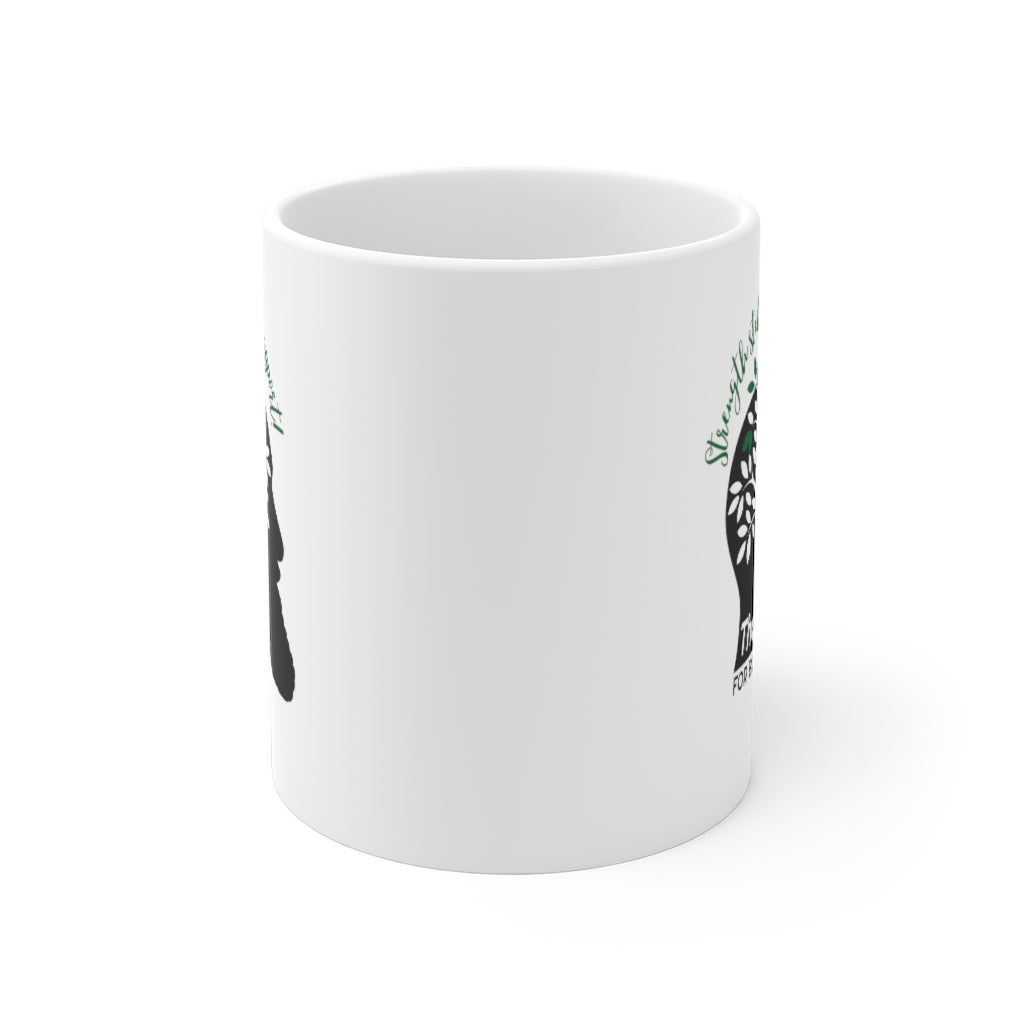 Strength White Ceramic Mugs
